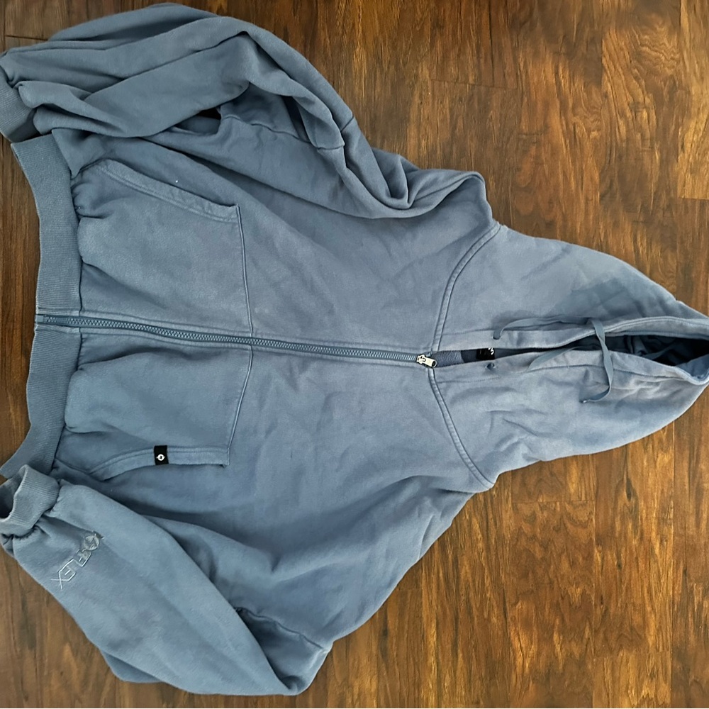 Blue Zip-Up Hoodie popflex